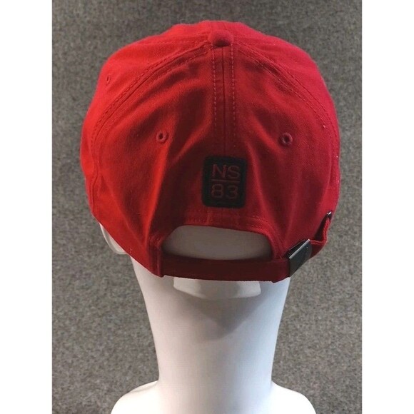 Nautica Red Logo Mens Hat OSFM Cotton Strapback Cap - Picture 6 of 10